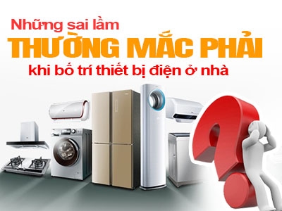 Những sai lầm thường mắc phải khi bố trí thiết bị điện cho phòng khách